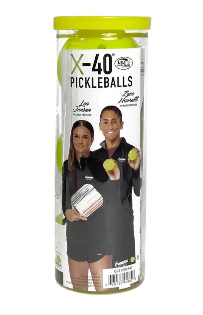 Franklin X-40 Outdoor Pickleball Ball - 3 Pack (Yellow Optic)