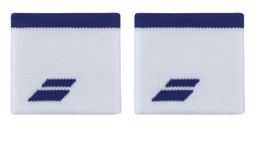 Babolat Logo Wristband (White/Blue)