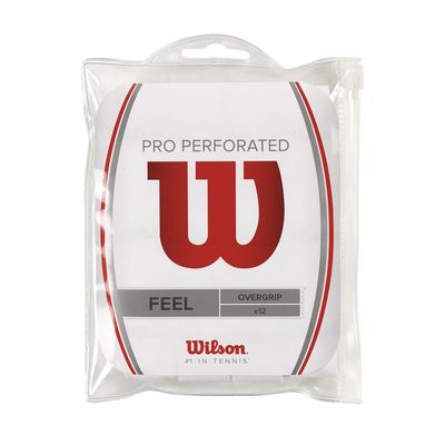 Wilson Pro Overgrip Perforated 12 Pack (White)