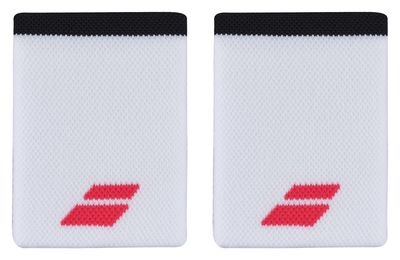 Babolat Logo Jumbo Wristband (White/Red)