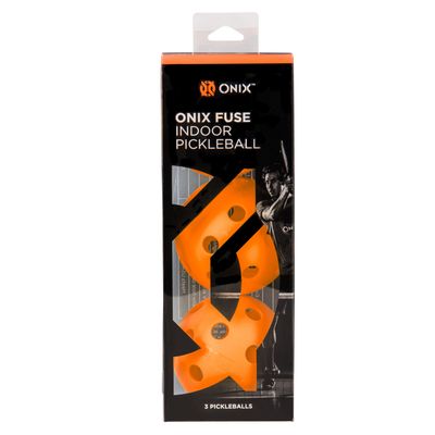 Onix Fuse Indoor Pickleball ball - 3 Pack (Orange)