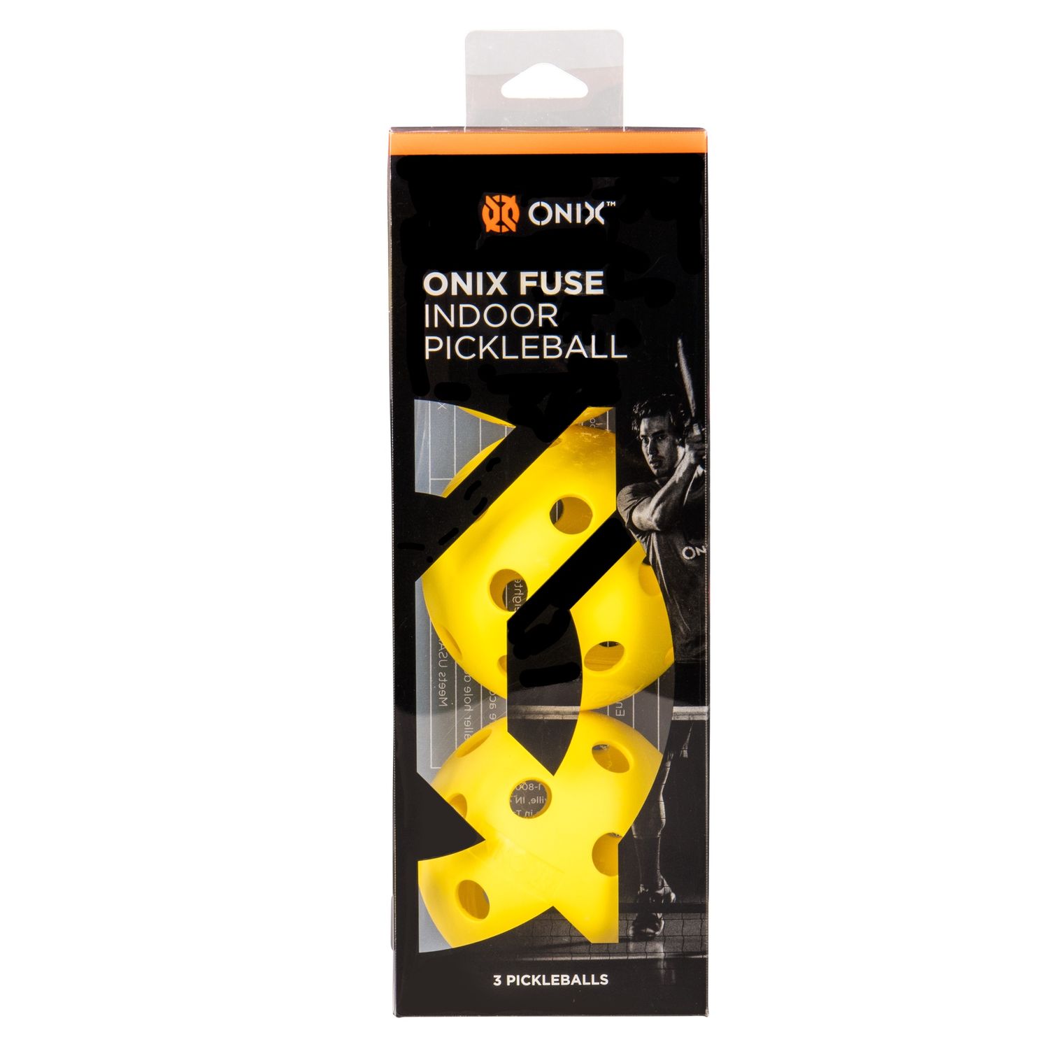 Onix Fuse Indoor Pickleball Balls - 3 Pack (Yellow)