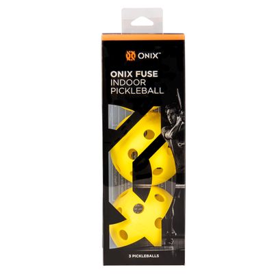 Onix Fuse Indoor Pickleball Balls - 3 Pack (Yellow)