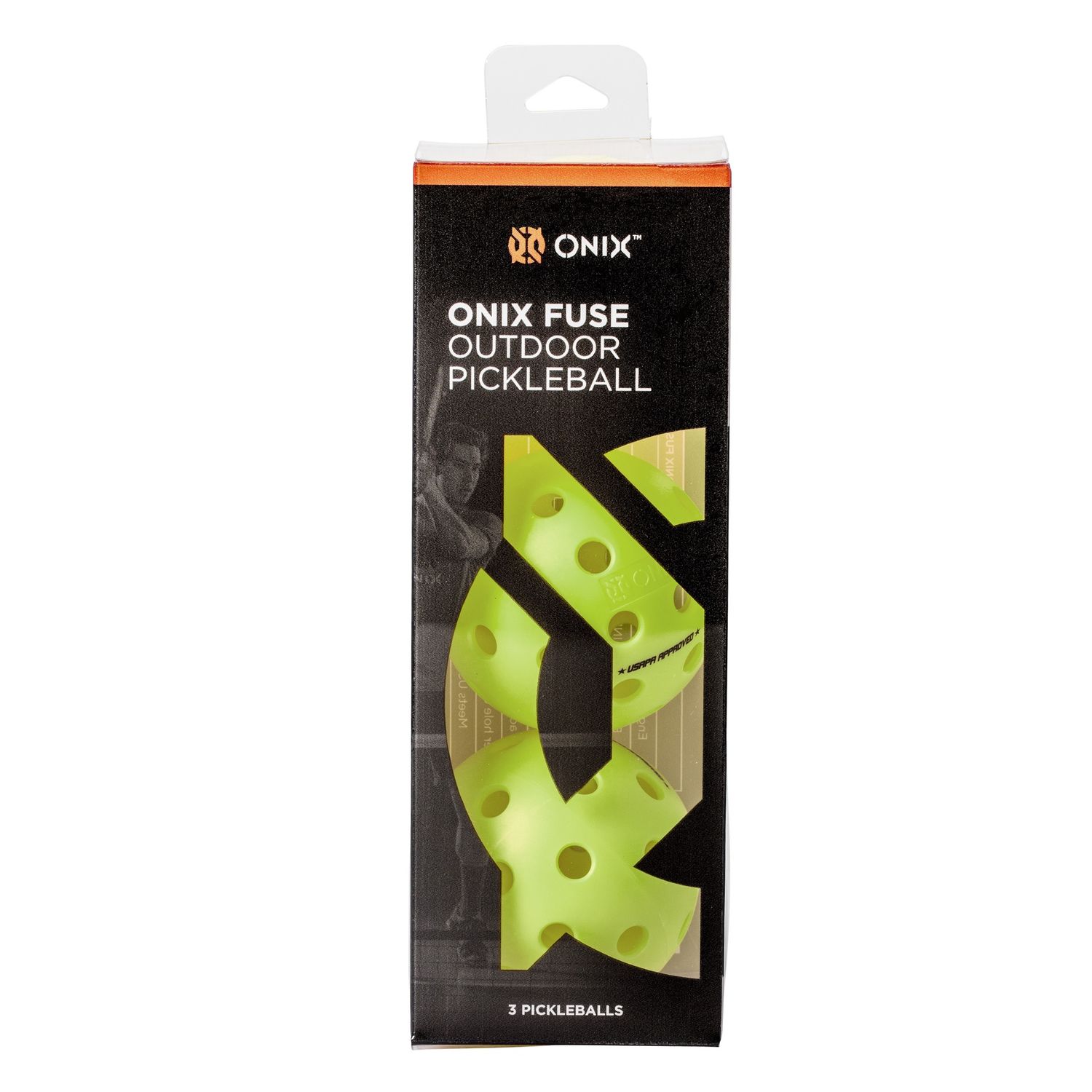 Onix Fuse Outdoor Pickleball Ball - 3 Pack (Neon Green)