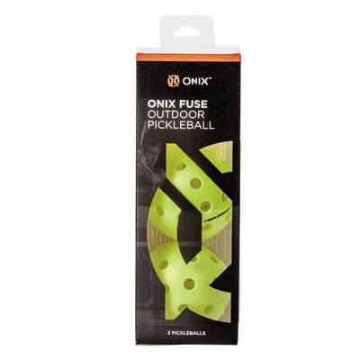 Onix Fuse Outdoor Pickleball Ball - 3 Pack (Neon Green)