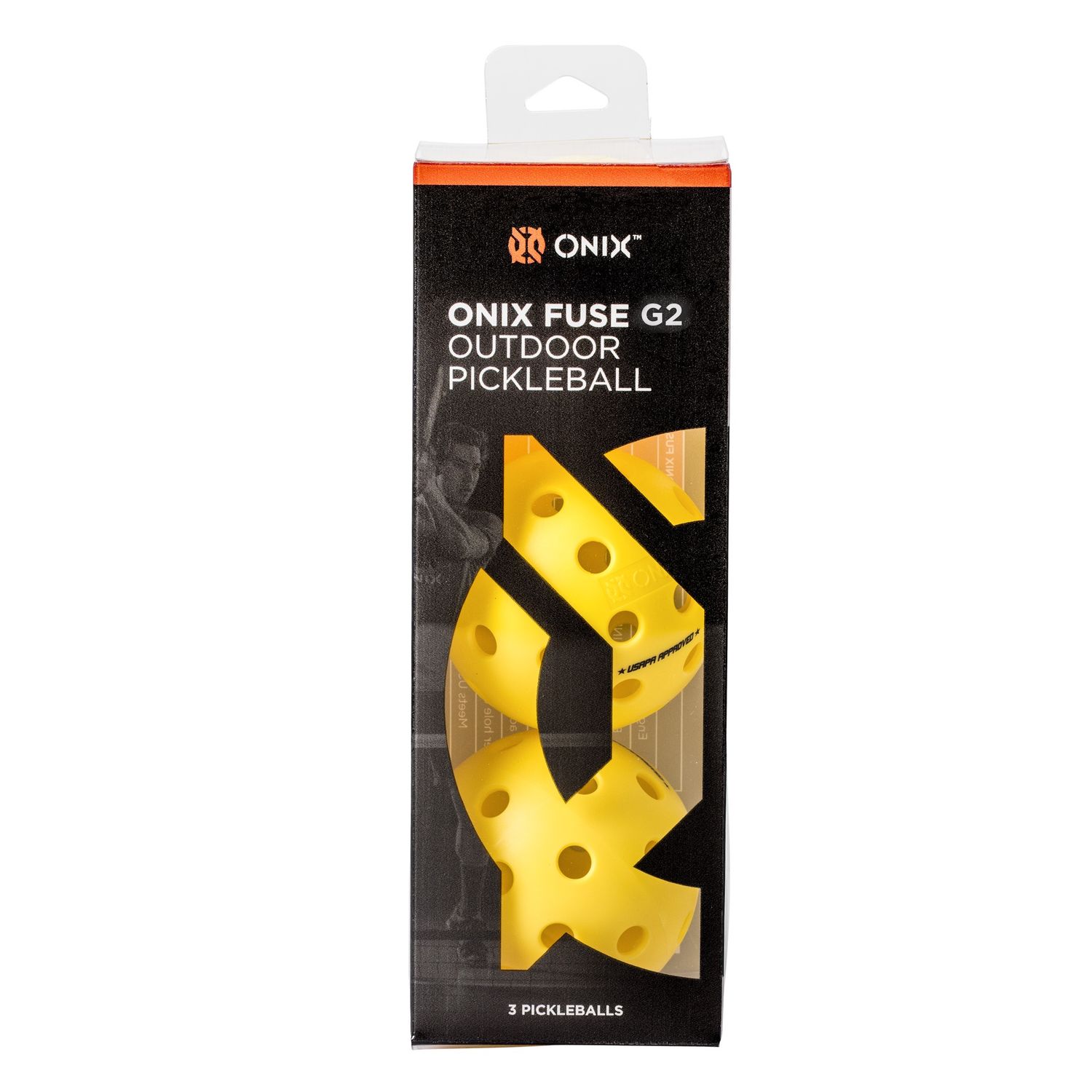 Onix Fuse Outdoor Pickleball Ball - 3 Pack (Yellow)