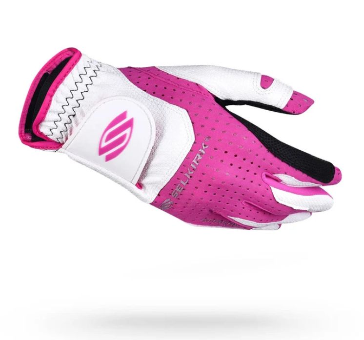 Selkirk Gant Femme Droit Premium en cuir Coolskin Blanc/Rose)