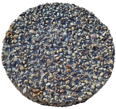 12" Round Exposed Stepping Stone