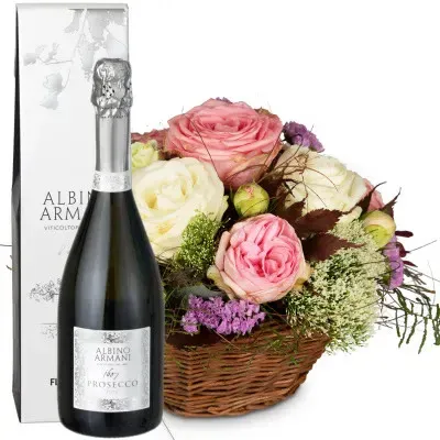 Un panier plein de poésie avec Prosecco Albino Armani DOC Extra Dry (75cl)