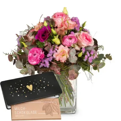 Simply lovely avec Munz tablette de chocolat "Heart"