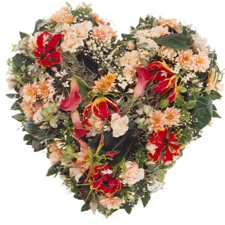 Coeur avec fleurs de saison