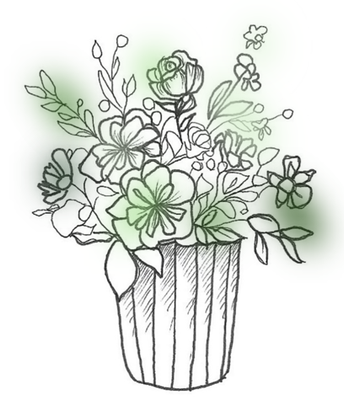 Inpiration florale des fleuristes dans les tons blanc-vert