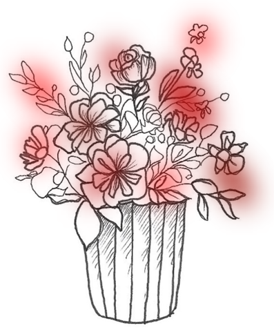 Inpiration florale des fleuristes dans les tons rouge