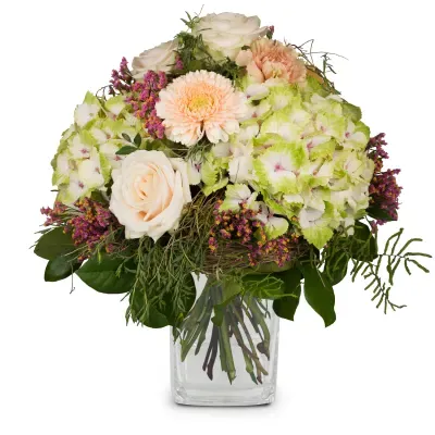 Bouquet romantique d'hortensias