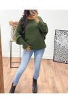 Pull MAILLE VERT MILITAIRE