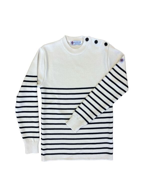 Pull marin mixte PETIT ERQUY Ecru Marine
