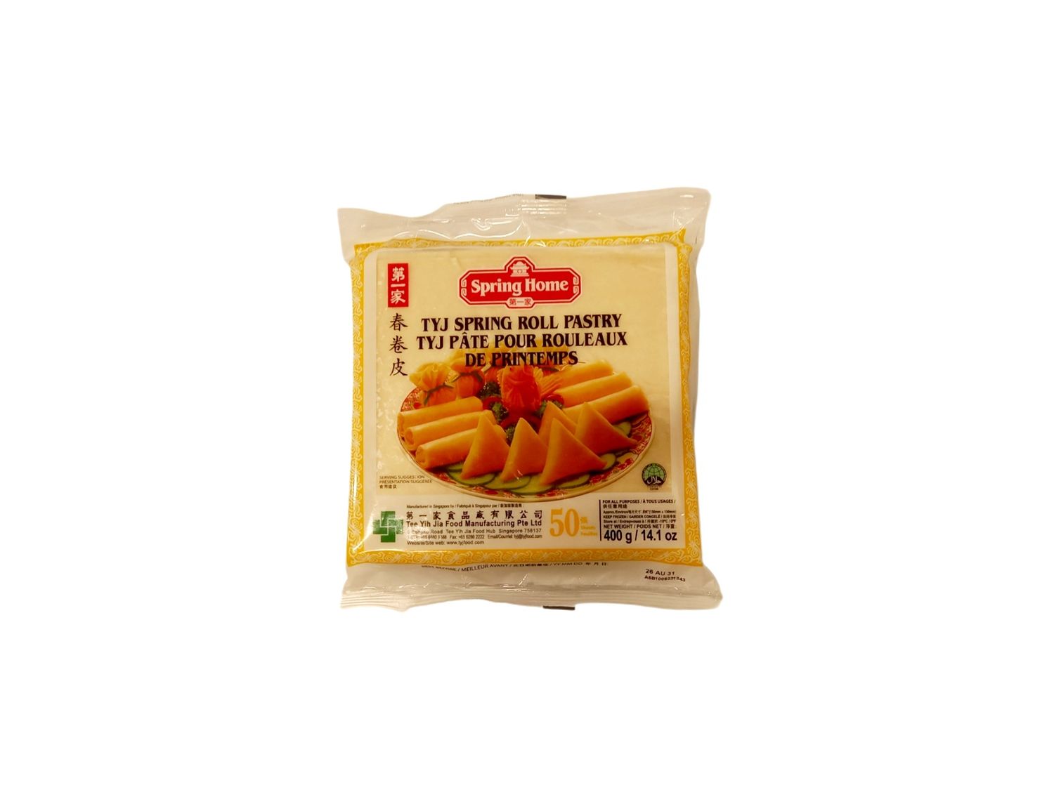 TYJ 6" Spring Roll Wrap 50pc 400g