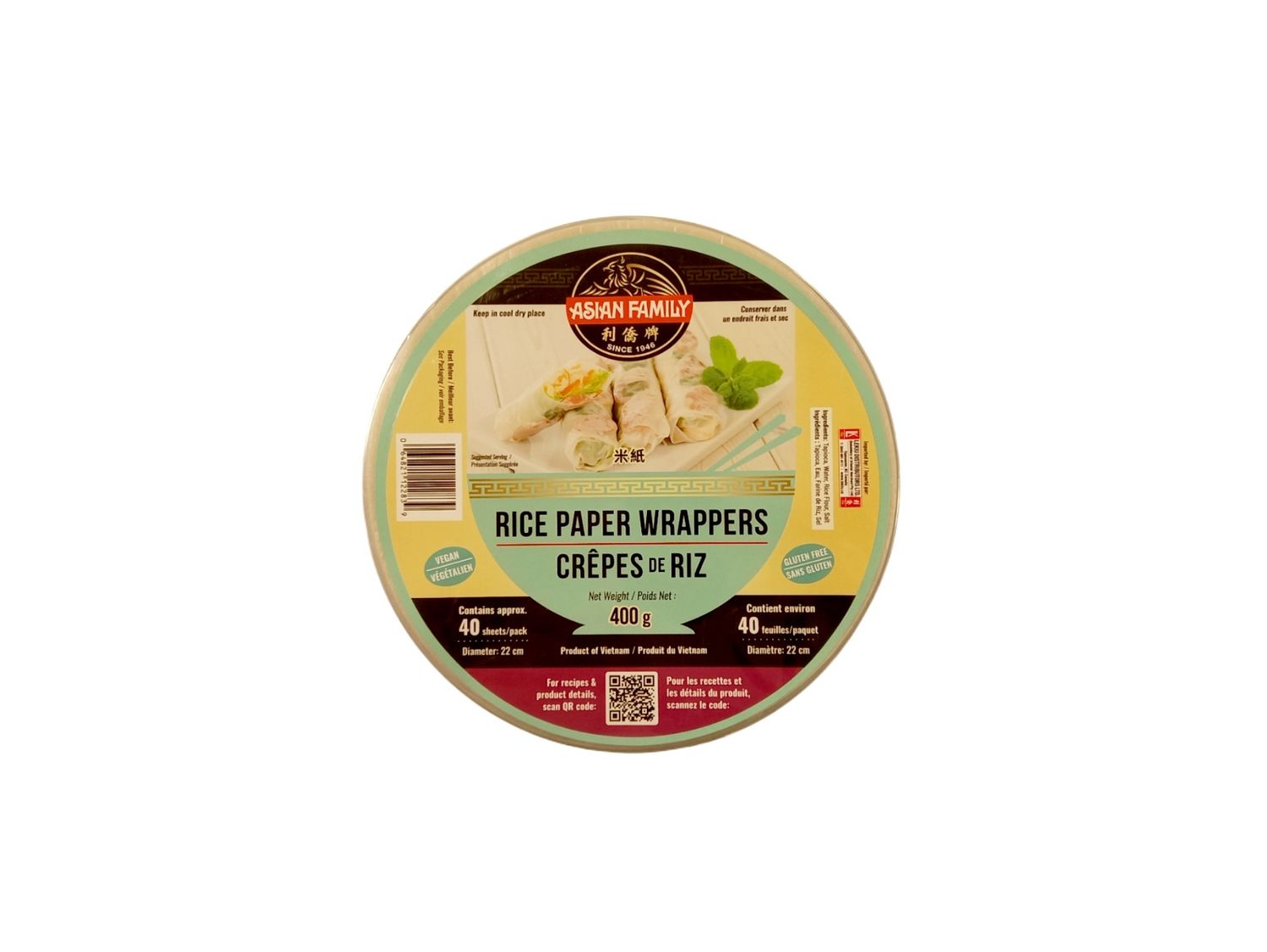 Asian Family Rice Paper 22 Cm 400g
