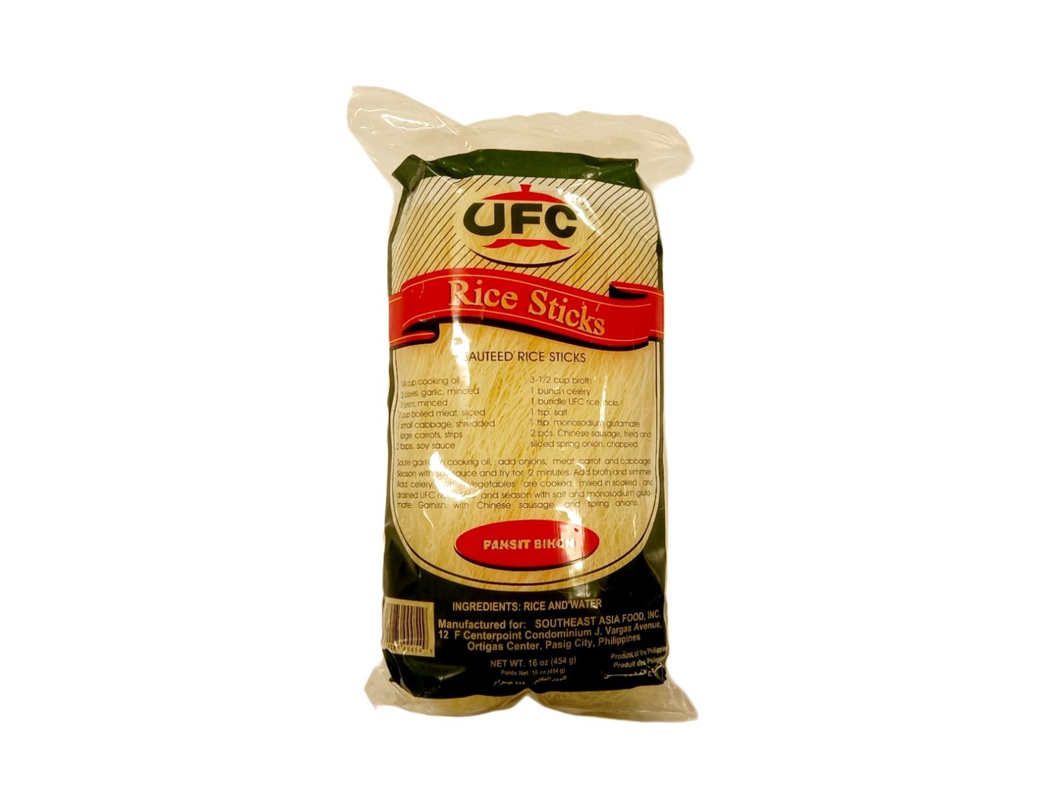 UFC Rice Stick Noodles Bihon 454g