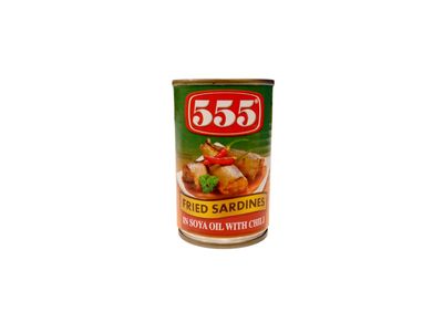 555 Fried Sardines Hot & Spicy 155g