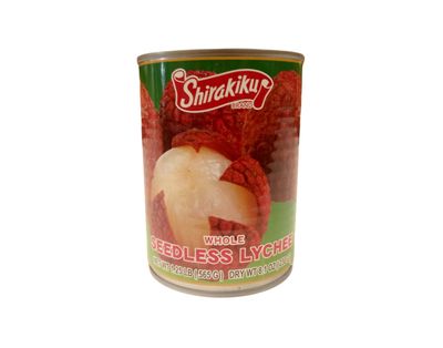 Shirakiku Lychee Seedless Whole 565g