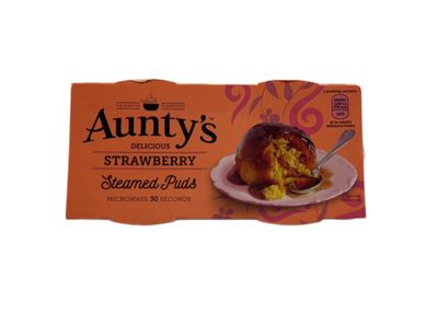 Auntys Pudding Strawberry 2x95g