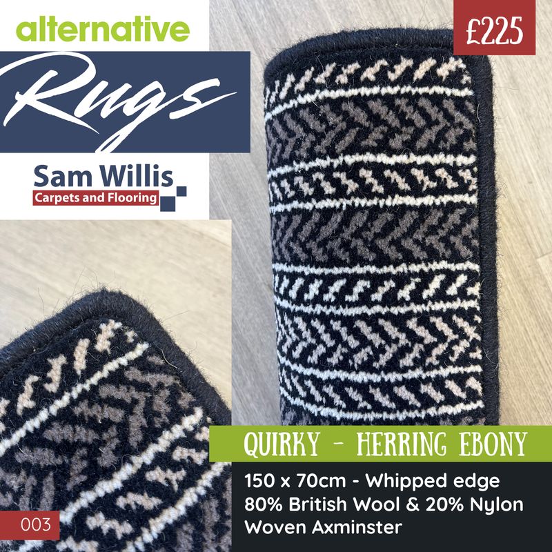 Alternative rug - Quirky Herring Ebony