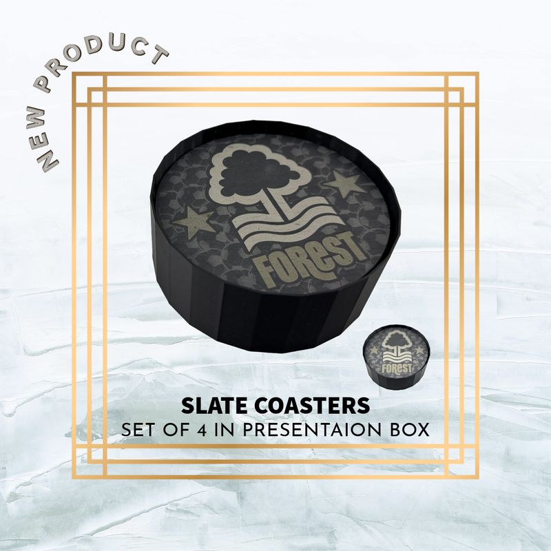 Nottingham Forrest FC Slate Coasters - Set of 4 in Box