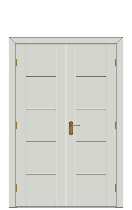 Double doorset — Apollo White Internal Door — Double hinged — Primed White