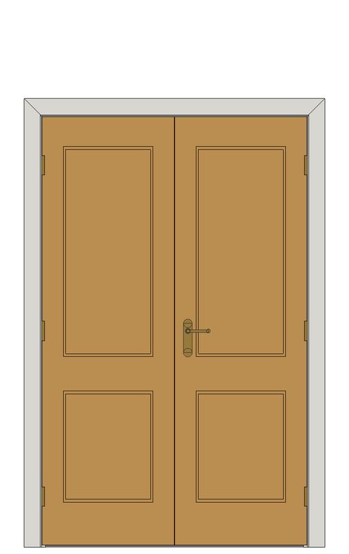 Double doorset — Royale 12M Oak Internal Door â€“ Unfinished — Double hinged — Unfinished Oak