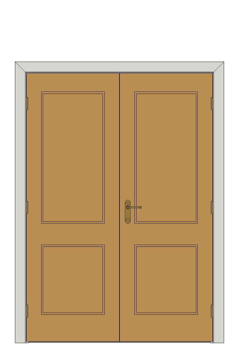 Double doorset — Royale R11-2M Oak Internal Door — Double hinged — Prefinished Oak
