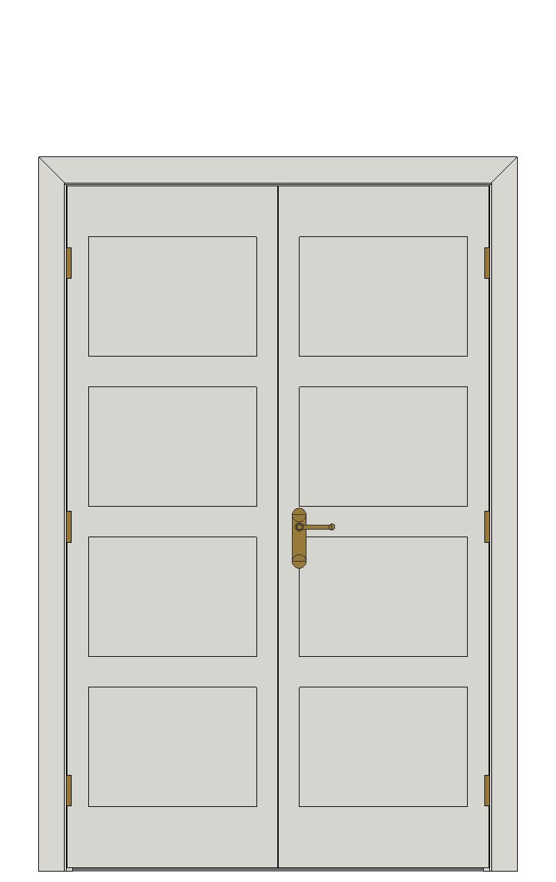 Double doorset — Metro White — Double hinged — Prefinished White
