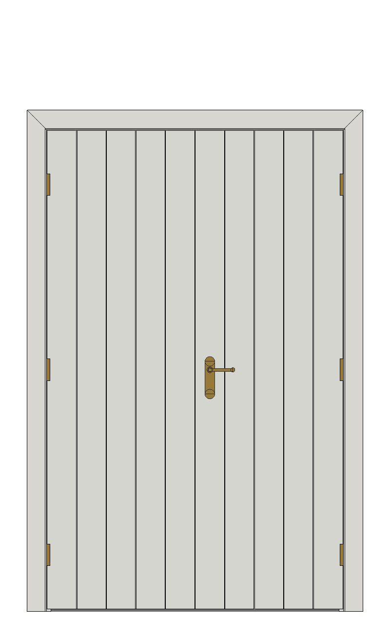 Double doorset — Novello White Internal Door — Double hinged — Primed White
