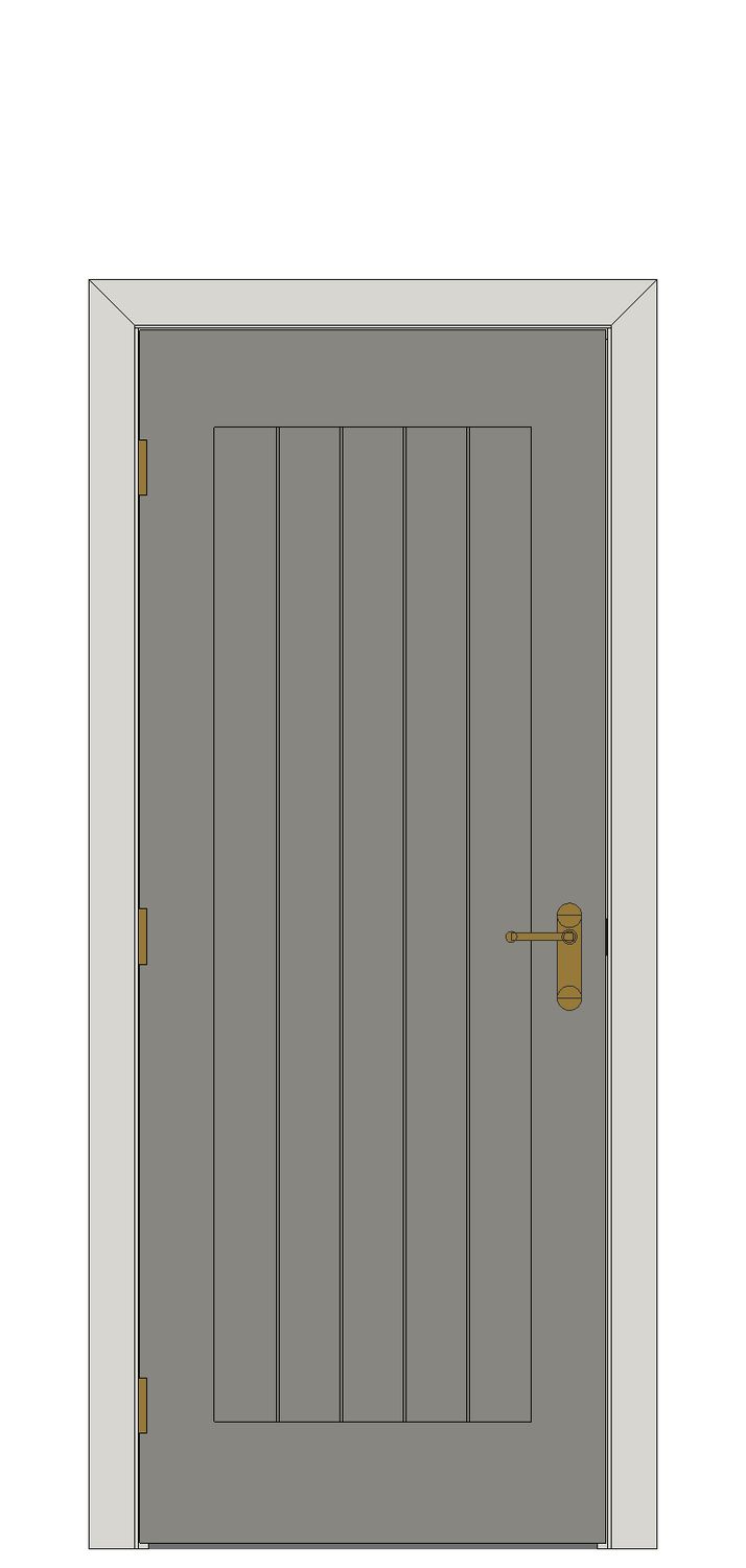 Colorado Laminate Internal Door — Single — Prefinished Grey