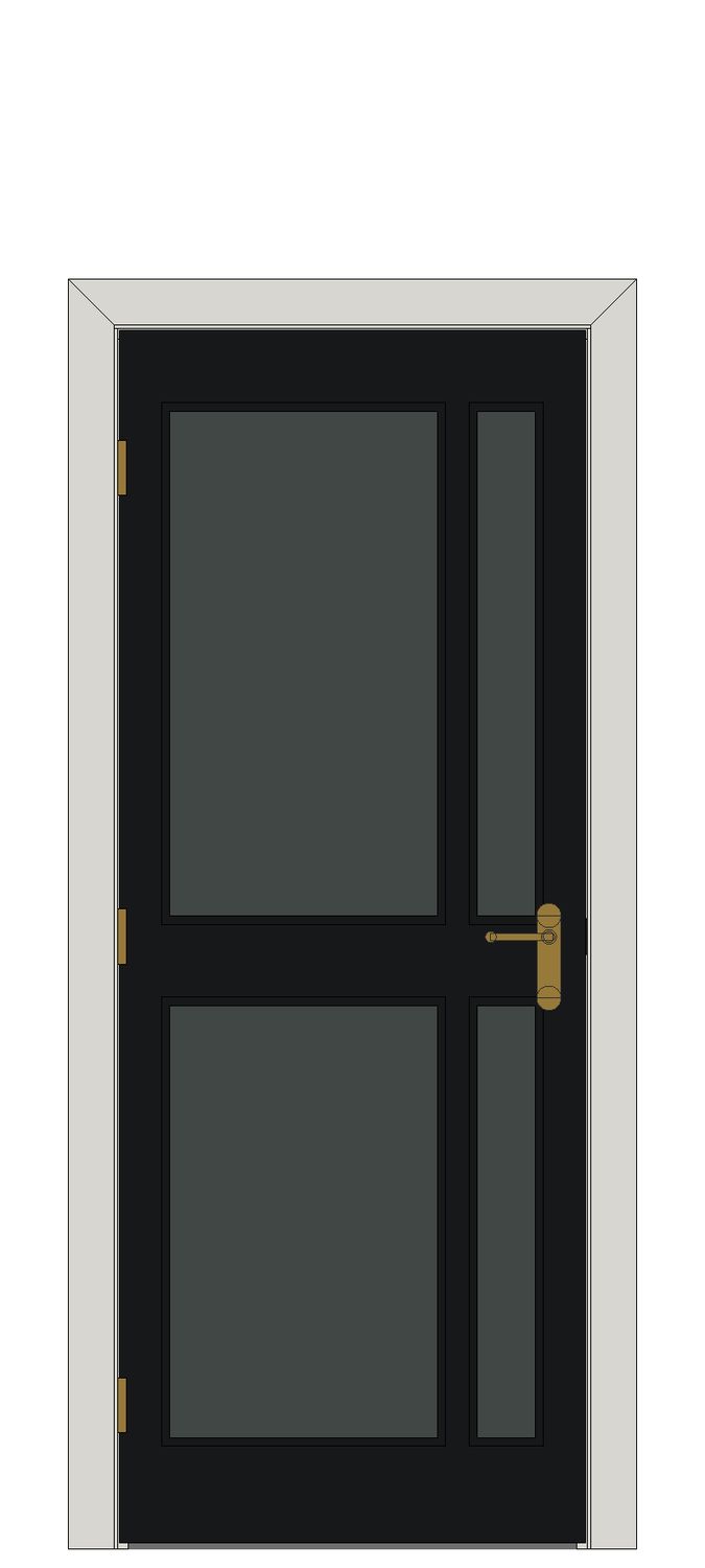 City Black Tinted Glazed — Single — Prefinished Black
