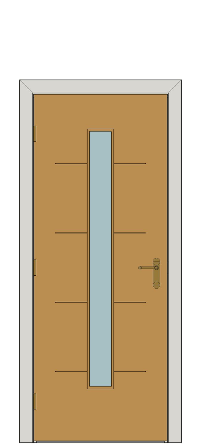 Louvre Oak Painted Internal Door — Single — Prefinished Oak