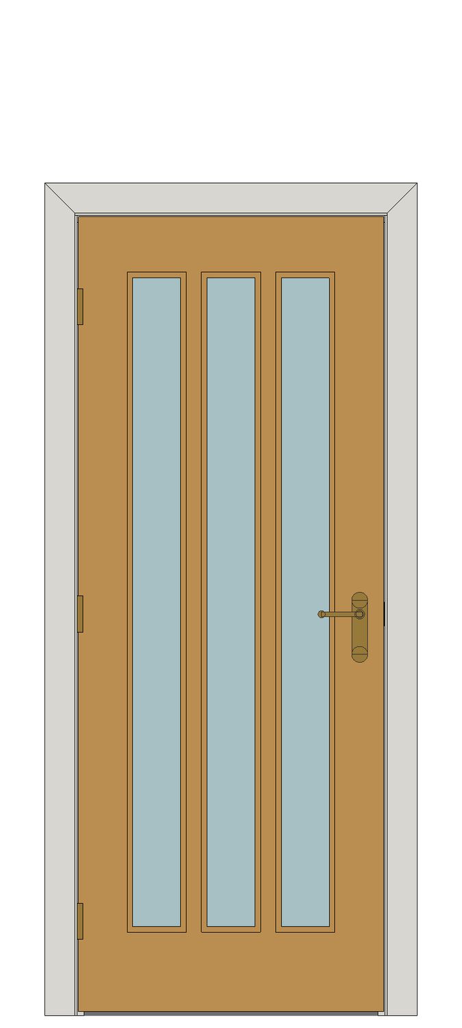 Darwen Oak Glazed Internal Door — Single — Unfinished Oak