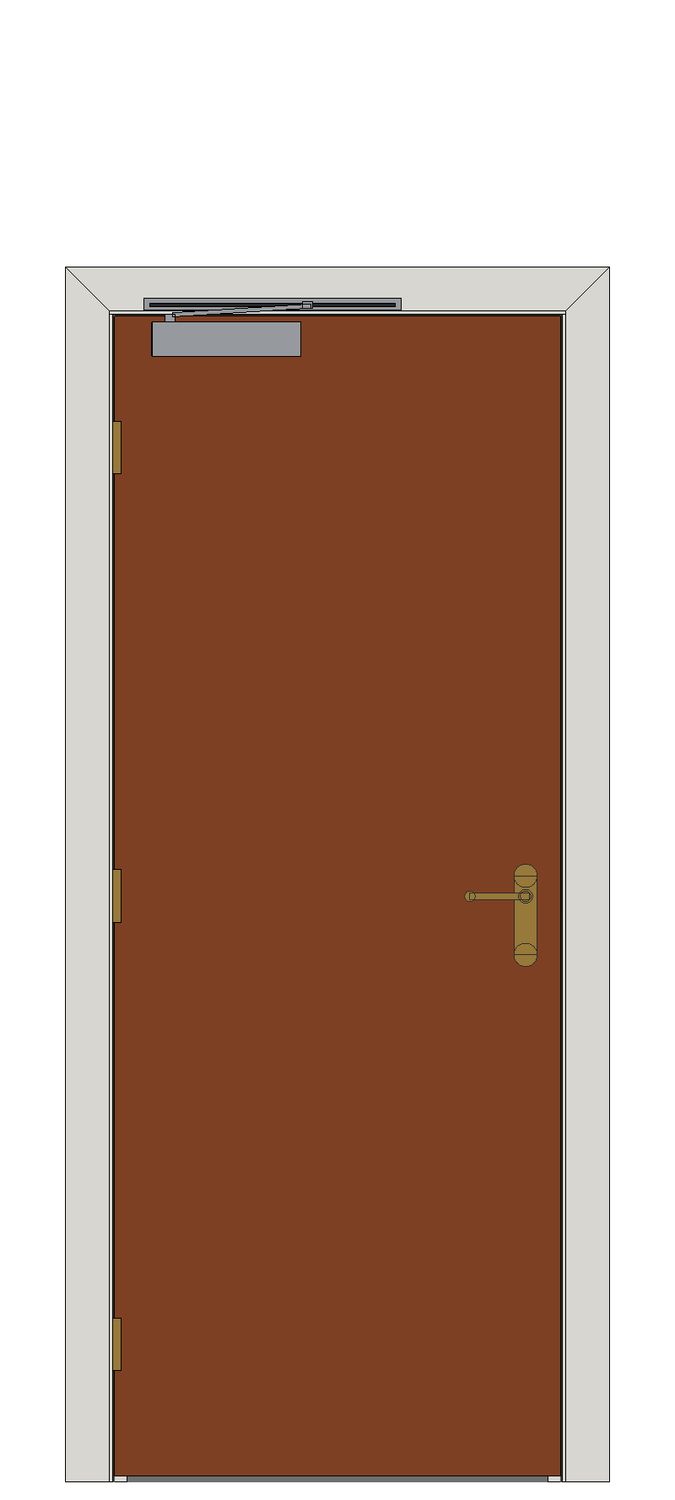 Sapele veneered flush — Single — Prefinished Sapele