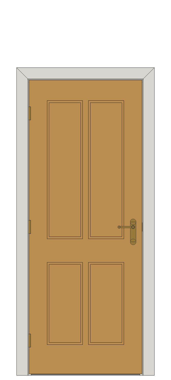 Rushmore Oak Internal Door — Single — Unfinished Oak