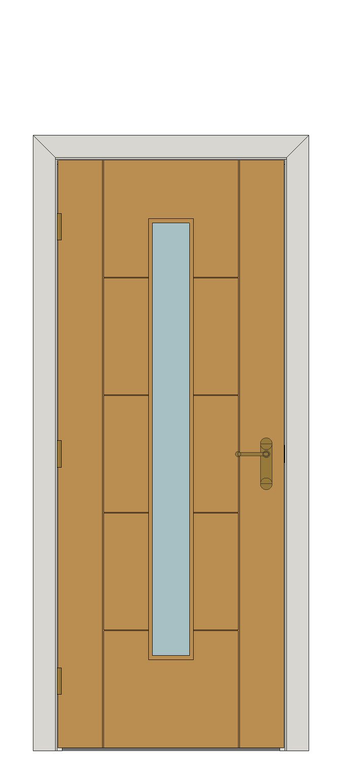 Emral Oak Glazed Internal Door — Single — Prefinished Oak