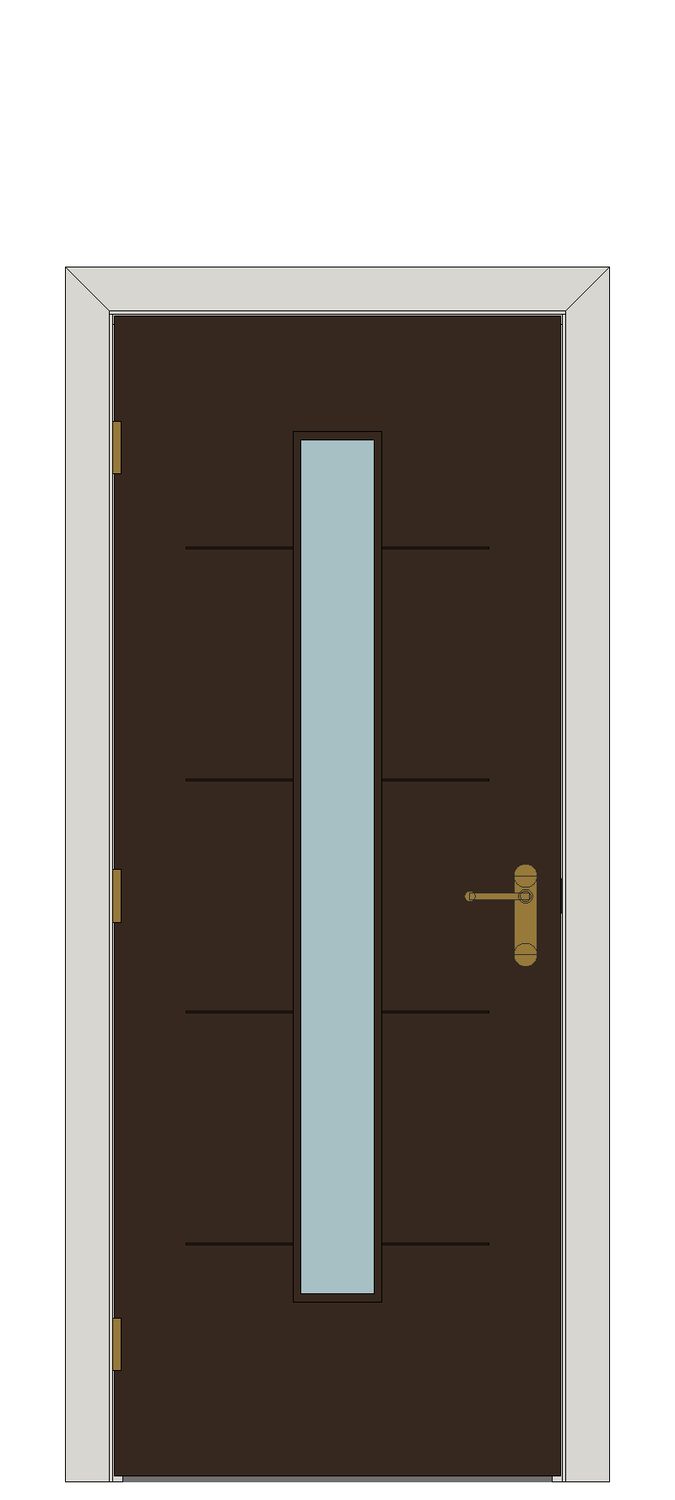 Wenge Glazed Painted Internal Door — Single — Prefinished Wenge Painted
