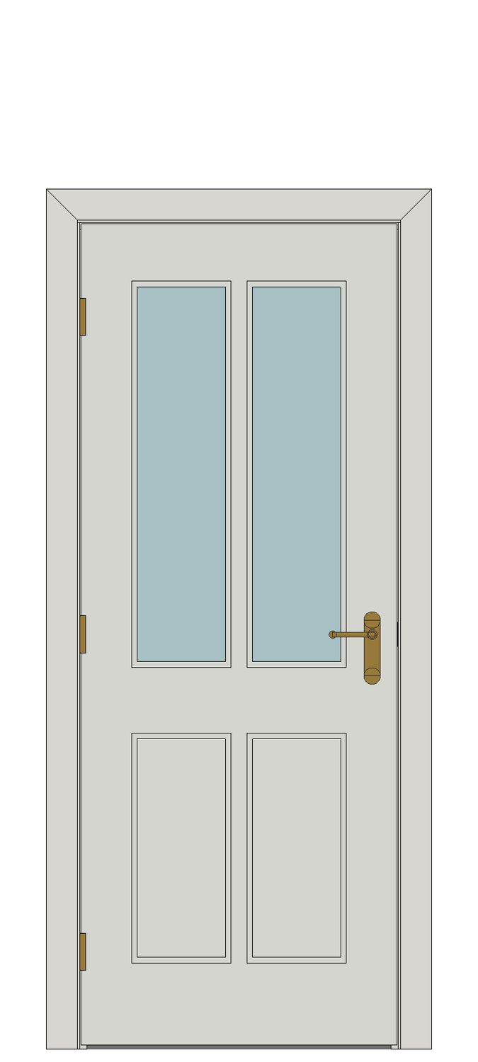 Canterbury 2 Light White Internal Door â€“ Smooth — Single — Primed White