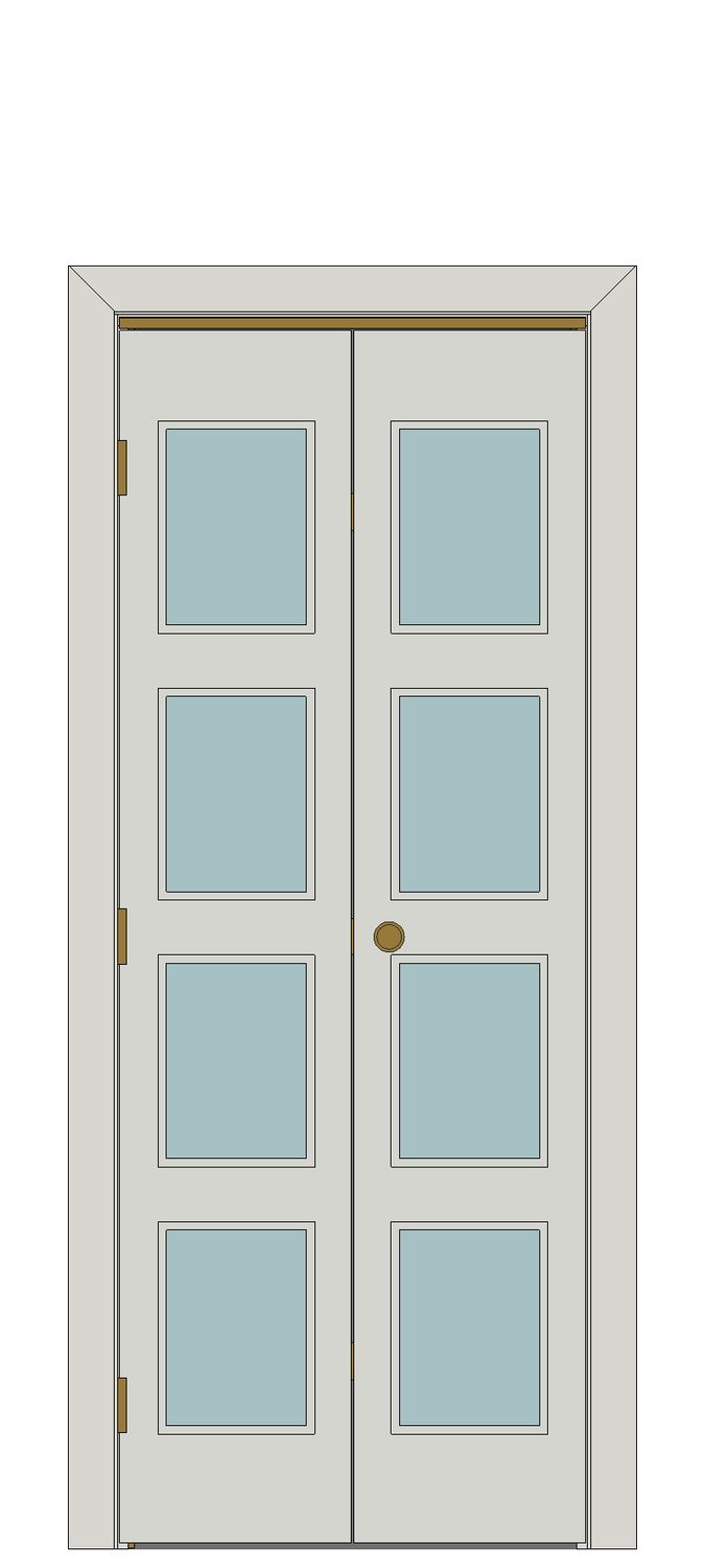 Cayman White Glazed Internal Bi-fold Door — Bifold — Primed White