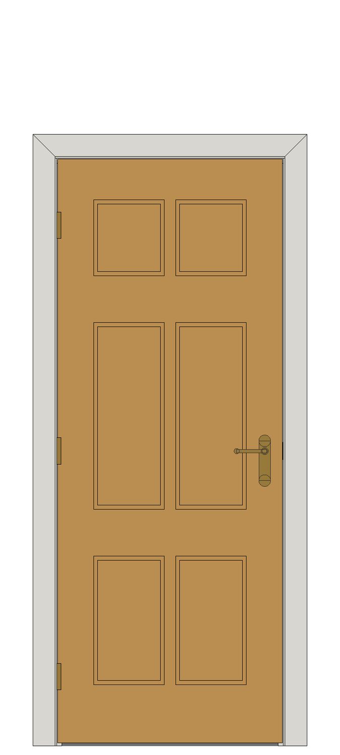 Royale E16M Oak Internal Door — Single — Unfinished Oak