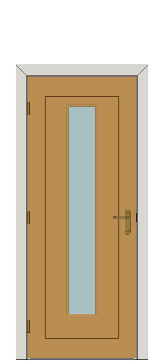 Minvera Oak Glazed Internal Door — Single — Prefinished Oak