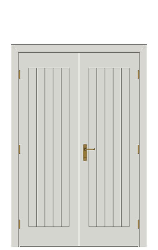 Double doorset — Savoy White Internal Door — Double hinged — Primed White