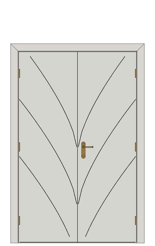 Double doorset — Aster White Internal Door — Double hinged — Primed White