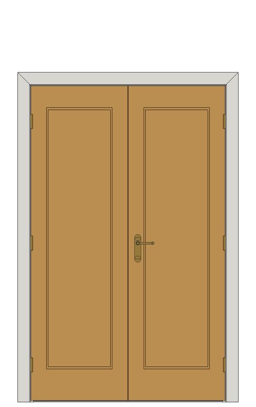 Double doorset — Lucina Oak Internal Door — Double hinged — Prefinished Oak