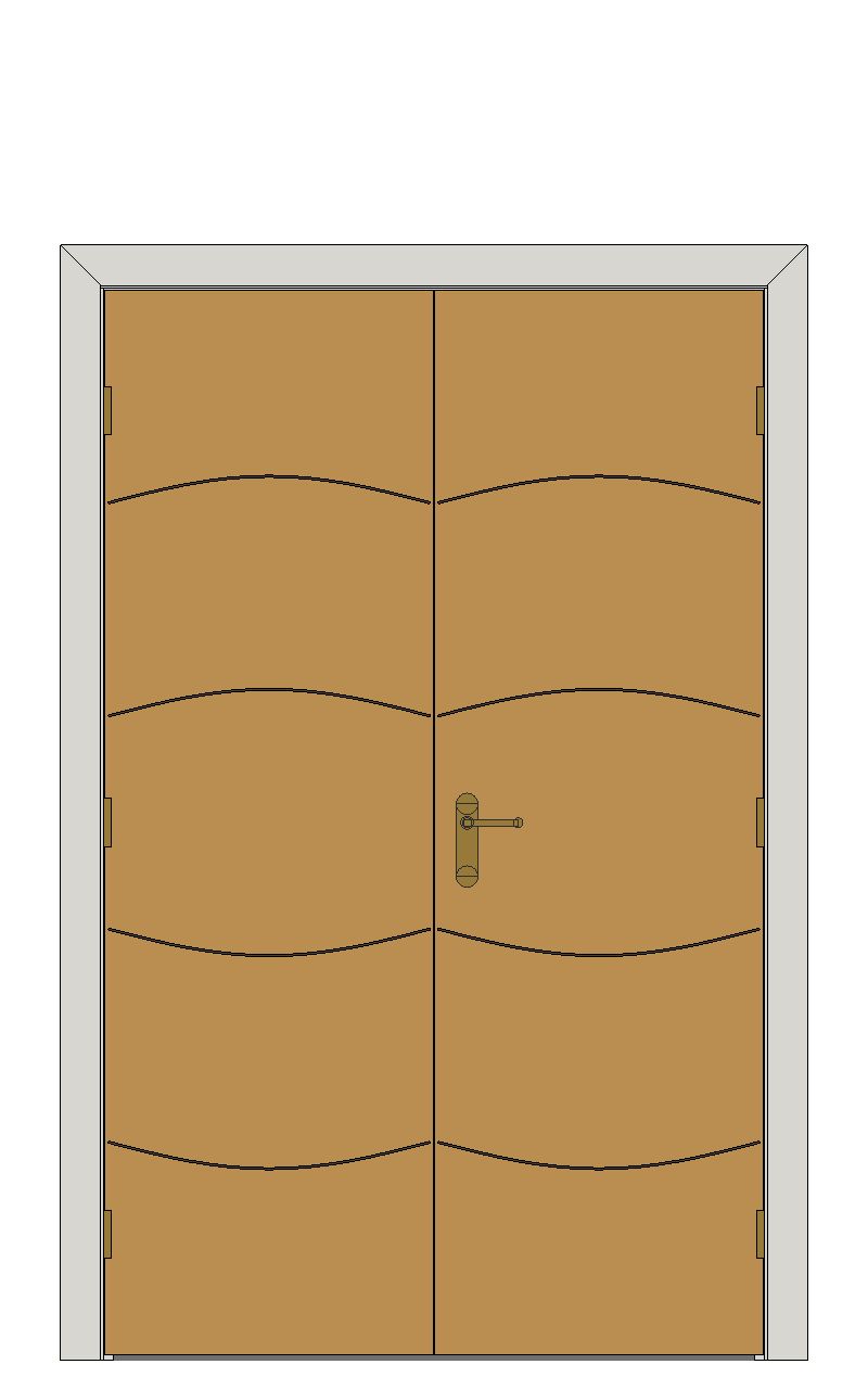 Double doorset — Sol Oak Internal Door — Double hinged — Prefinished Oak