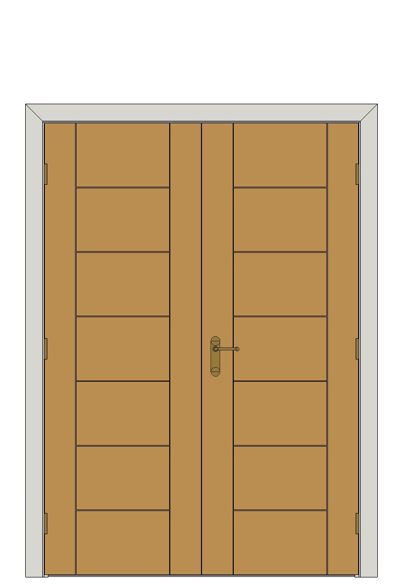 Double doorset — Royale VP7 Oak Internal Door — Double hinged — Prefinished Oak